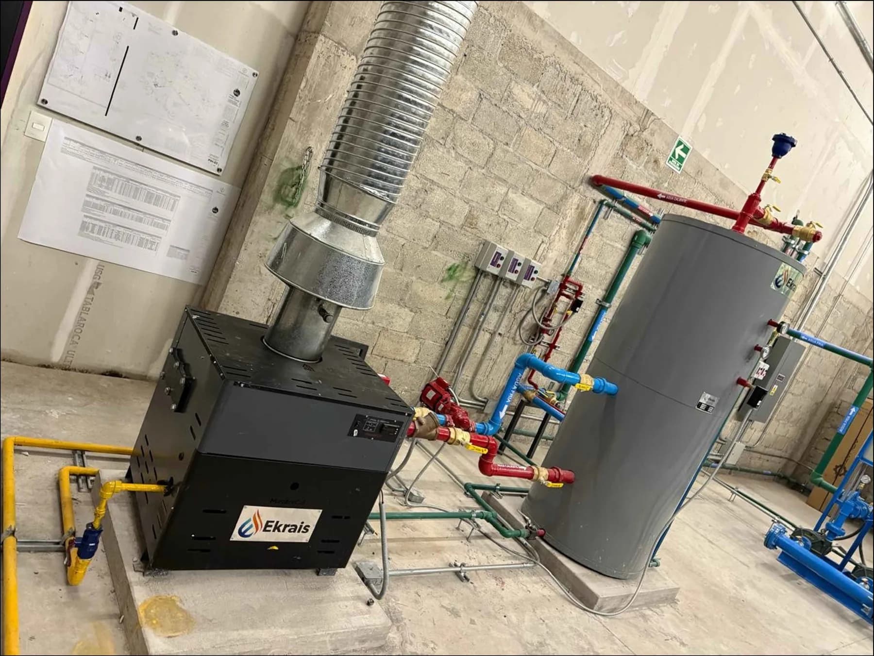 Instalación de termotanque con calentador atmosférico